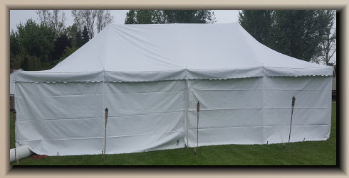 20x40 pole tent with sidewalls